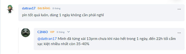 Đánh giá của người dùng về dung lượng pin trên phiên bản iPhone 14 Pro Max